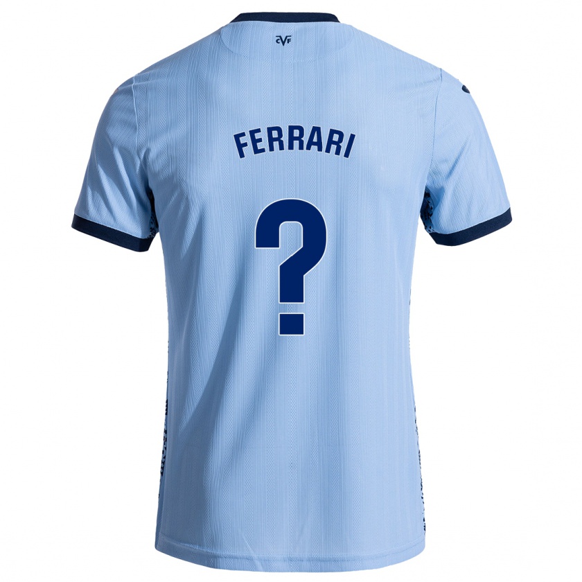 Kandiny Enfant Maillot Andrés Ferrari #0 Bleu Ciel Tenues Extérieur 2024/25 T-Shirt