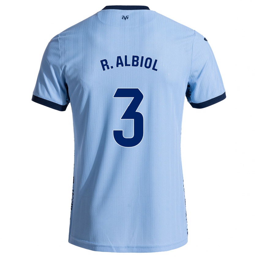 Kandiny Enfant Maillot Raúl Albiol #3 Bleu Ciel Tenues Extérieur 2024/25 T-Shirt