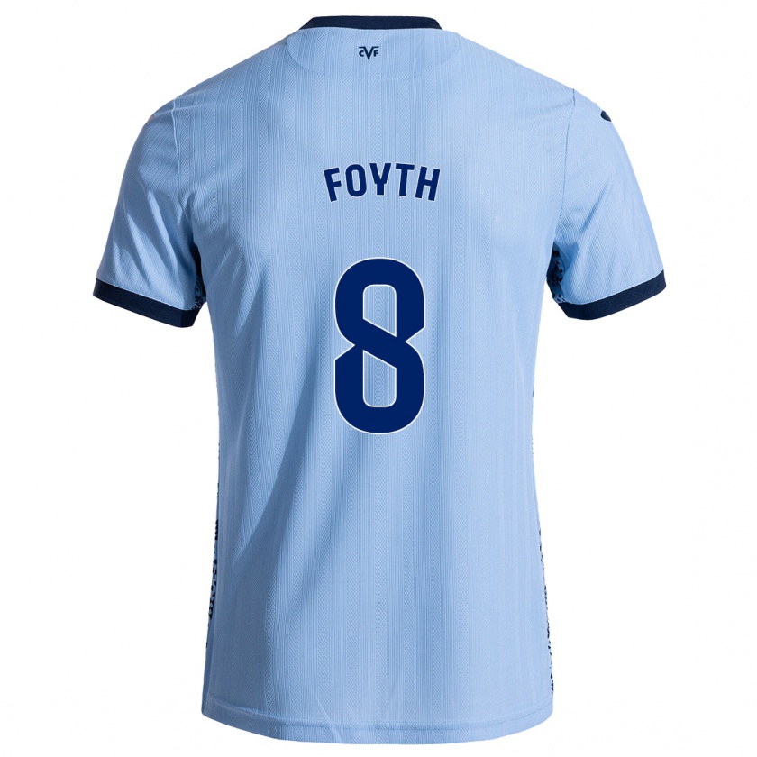 Kandiny Enfant Maillot Juan Foyth #8 Bleu Ciel Tenues Extérieur 2024/25 T-Shirt