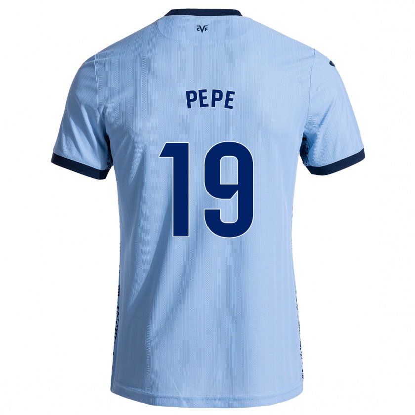 Kandiny Enfant Maillot Nicolas Pépé #19 Bleu Ciel Tenues Extérieur 2024/25 T-Shirt