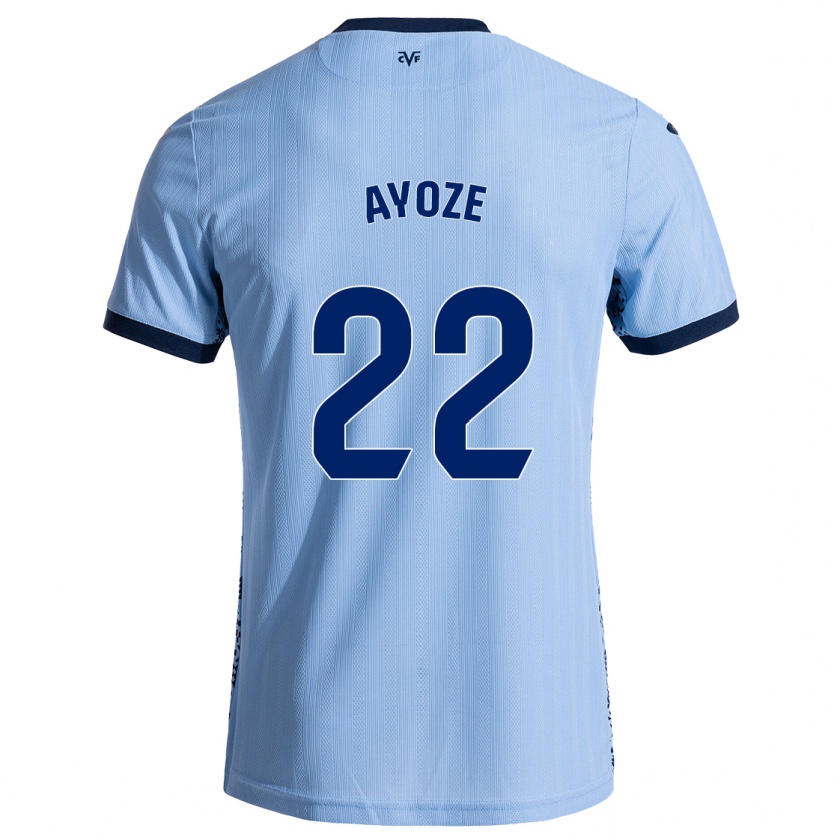 Kandiny Enfant Maillot Ayoze Pérez #22 Bleu Ciel Tenues Extérieur 2024/25 T-Shirt