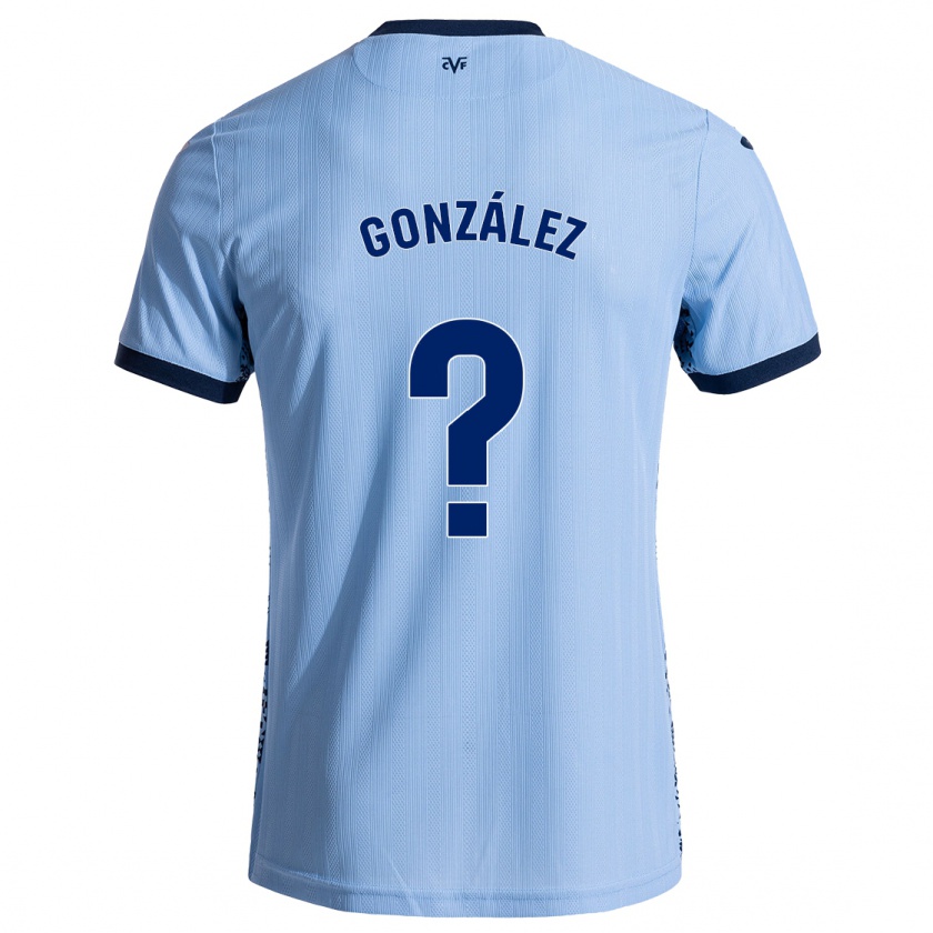 Kandiny Enfant Maillot Dani González #0 Bleu Ciel Tenues Extérieur 2024/25 T-Shirt