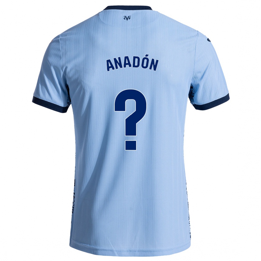 Kandiny Enfant Maillot Guillermo Anadón #0 Bleu Ciel Tenues Extérieur 2024/25 T-Shirt