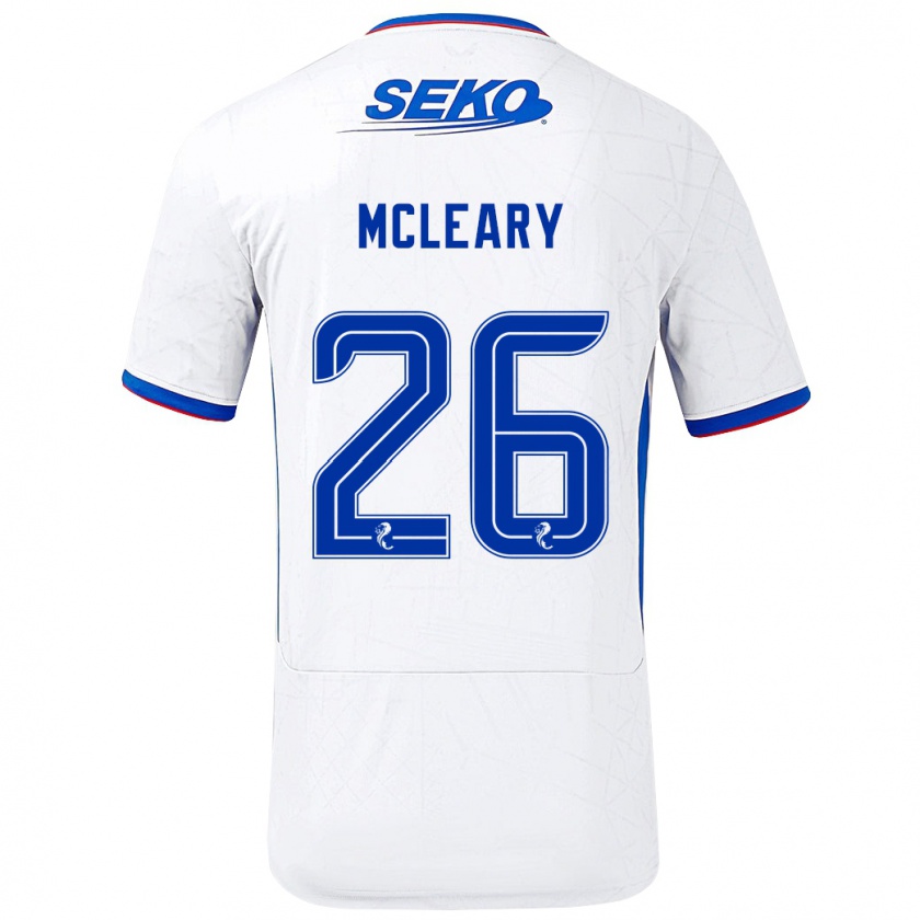 Kandiny Enfant Maillot Jodi Mcleary #26 Blanc Bleu Tenues Extérieur 2024/25 T-Shirt