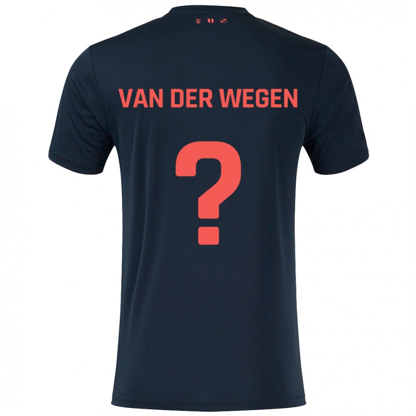 Kandiny Enfant Maillot Sil Van Der Wegen #0 Noir Rouge Tenues Extérieur 2024/25 T-Shirt