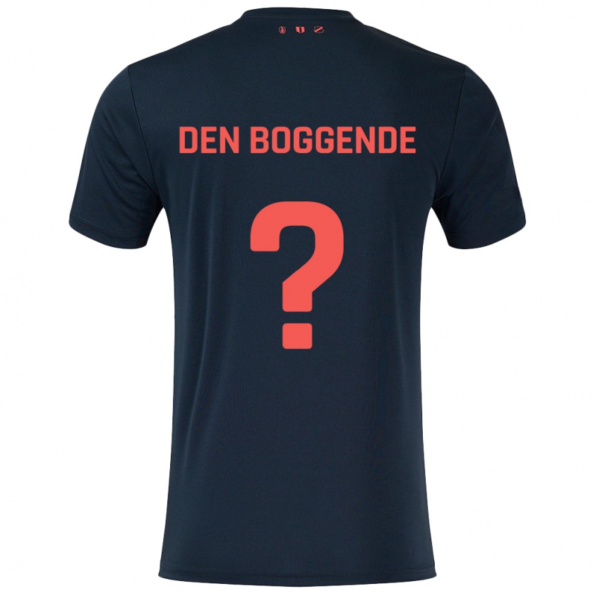 Kandiny Enfant Maillot Tijn Den Boggende #0 Noir Rouge Tenues Extérieur 2024/25 T-Shirt