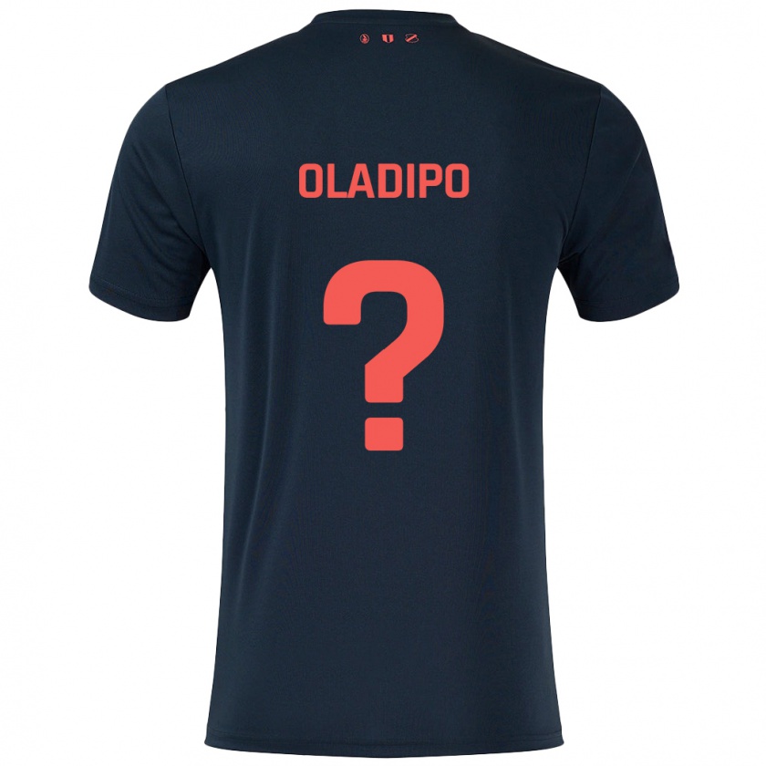 Kandiny Enfant Maillot Laolu Oladipo #0 Noir Rouge Tenues Extérieur 2024/25 T-Shirt