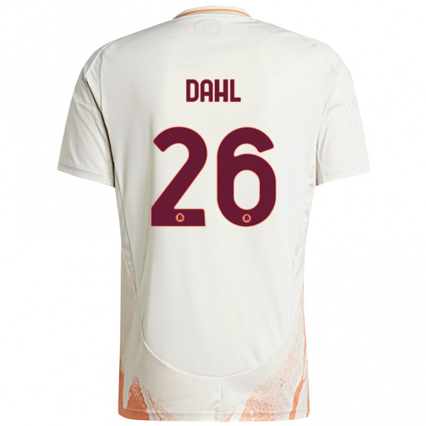 Kandiny Enfant Maillot Samuel Dahl #26 Crème Blanc Orange Tenues Extérieur 2024/25 T-Shirt