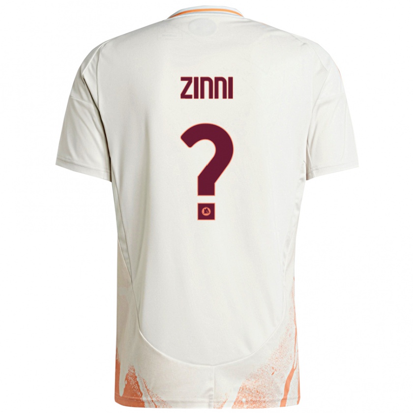 Kandiny Enfant Maillot Raul Zinni #0 Crème Blanc Orange Tenues Extérieur 2024/25 T-Shirt