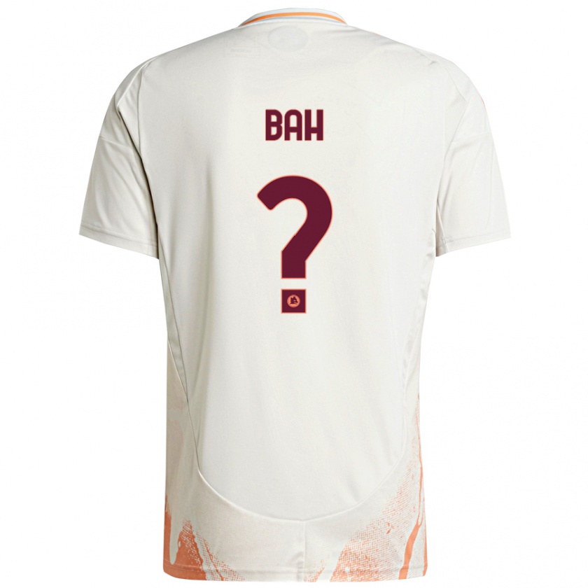 Kandiny Enfant Maillot Muhammed Bah #0 Crème Blanc Orange Tenues Extérieur 2024/25 T-Shirt