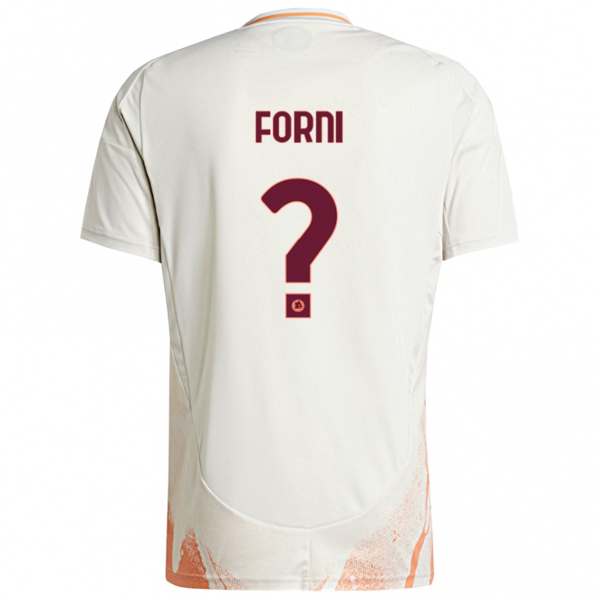 Kandiny Enfant Maillot Matteo Forni #0 Crème Blanc Orange Tenues Extérieur 2024/25 T-Shirt