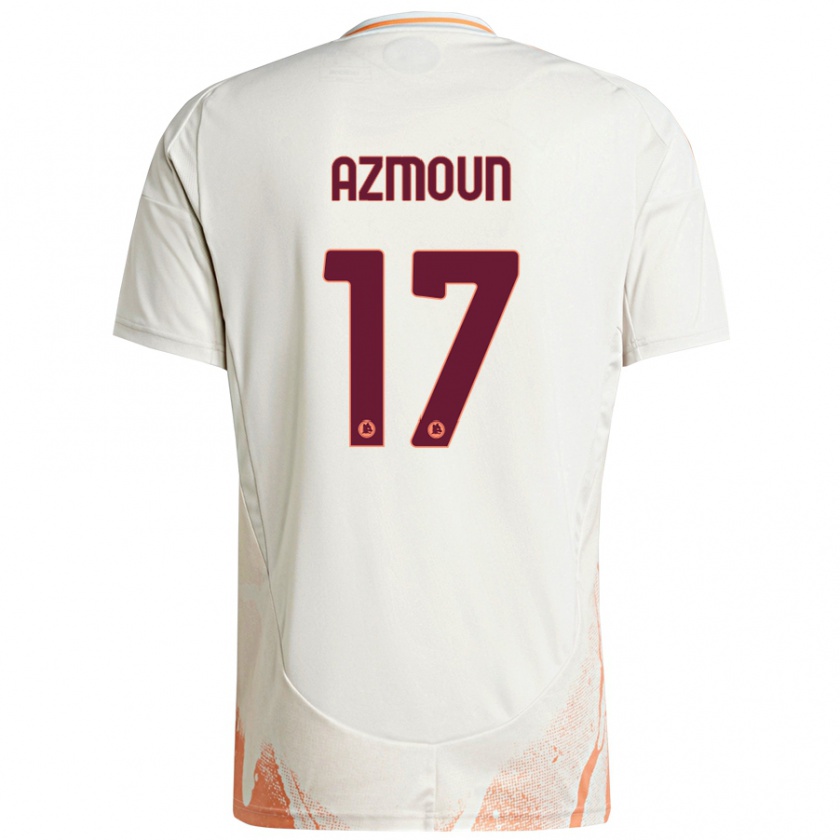 Kandiny Enfant Maillot Sardar Azmoun #17 Crème Blanc Orange Tenues Extérieur 2024/25 T-Shirt