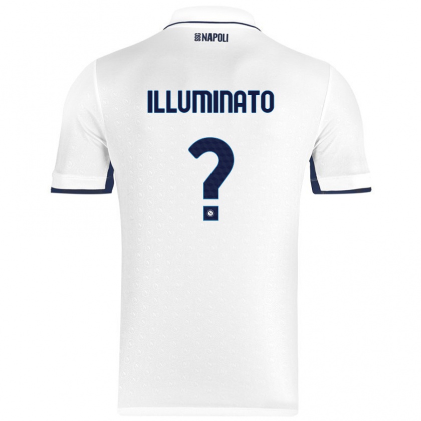 Kandiny Enfant Maillot Antonio Illuminato #0 Blanc Bleu Royal Tenues Extérieur 2024/25 T-Shirt