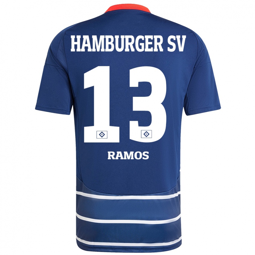 Kandiny Enfant Maillot Guilherme Ramos #13 Bleu Foncé Tenues Extérieur 2024/25 T-Shirt