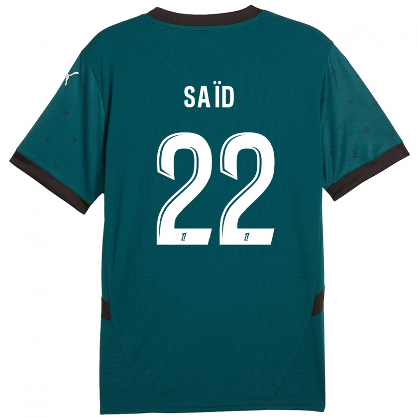 Kandiny Enfant Maillot Wesley Saïd #22 Vert Foncé Tenues Extérieur 2024/25 T-Shirt