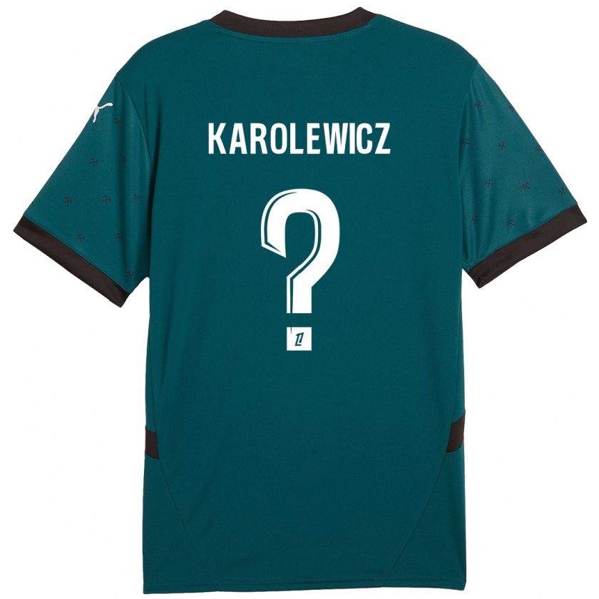 Kandiny Enfant Maillot Roman Karolewicz #0 Vert Foncé Tenues Extérieur 2024/25 T-Shirt