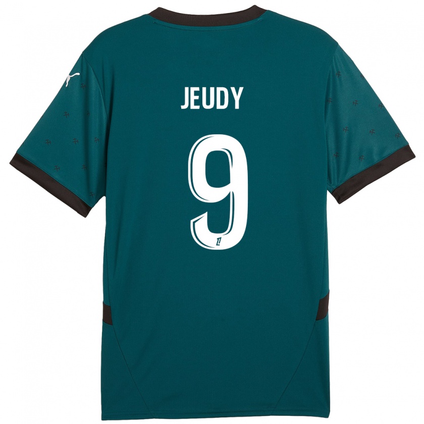 Kandiny Enfant Maillot Sherly Jeudy #9 Vert Foncé Tenues Extérieur 2024/25 T-Shirt