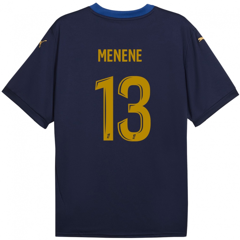 Kandiny Enfant Maillot Meyong Menene #13 Bleu Marine Doré Tenues Extérieur 2024/25 T-Shirt