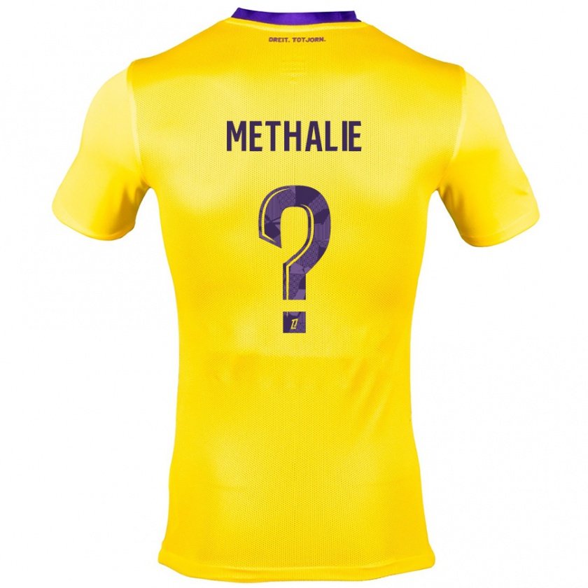 Kandiny Enfant Maillot Dayann Methalie #0 Jaune Violet Tenues Extérieur 2024/25 T-Shirt