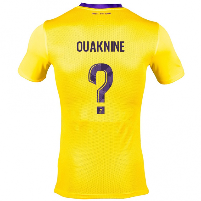 Kandiny Enfant Maillot Jules Ouaknine #0 Jaune Violet Tenues Extérieur 2024/25 T-Shirt