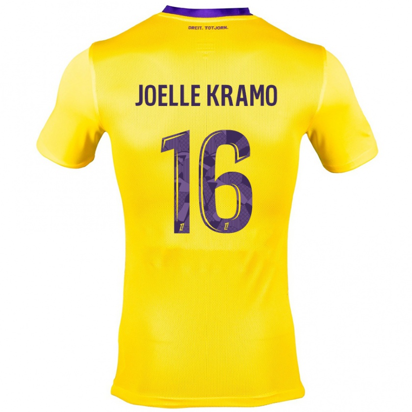 Kandiny Enfant Maillot Marie Joelle Kramo #16 Jaune Violet Tenues Extérieur 2024/25 T-Shirt