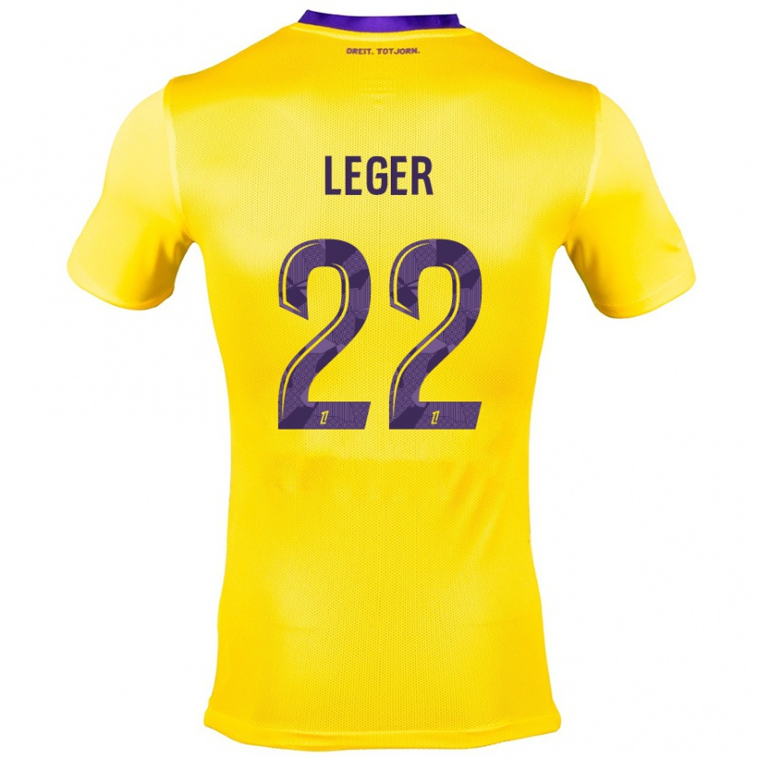 Kandiny Enfant Maillot Christelle Léger #22 Jaune Violet Tenues Extérieur 2024/25 T-Shirt