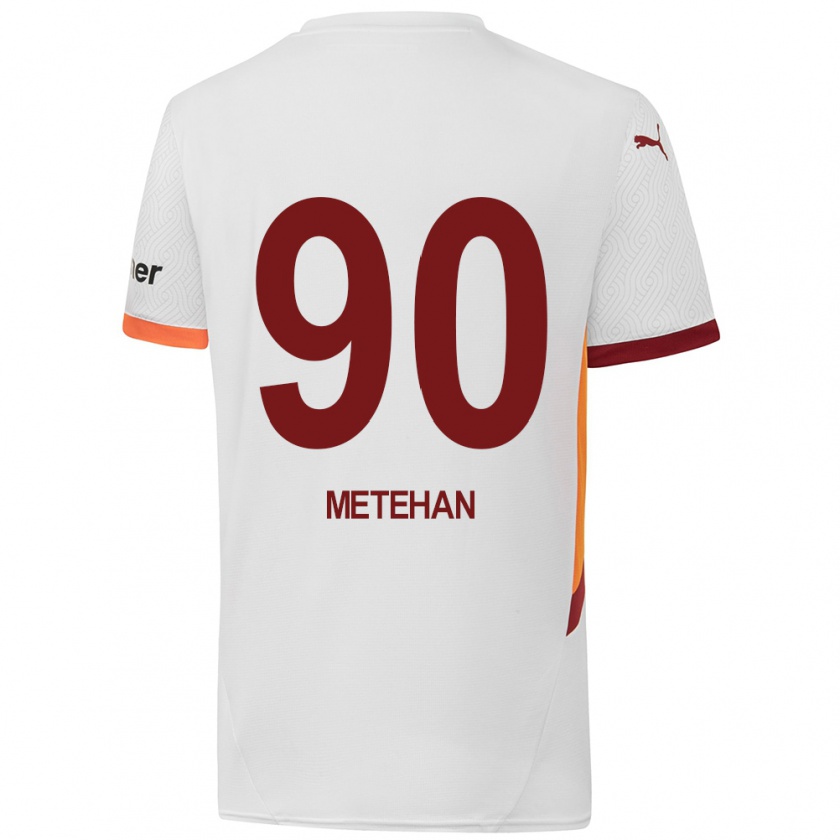 Kandiny Enfant Maillot Metehan Baltacı #90 Blanc Jaune Rouge Tenues Extérieur 2024/25 T-Shirt