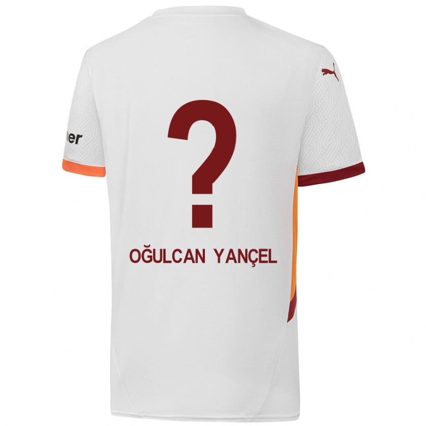 Kandiny Enfant Maillot Necati Oğulcan Yançel #0 Blanc Jaune Rouge Tenues Extérieur 2024/25 T-Shirt