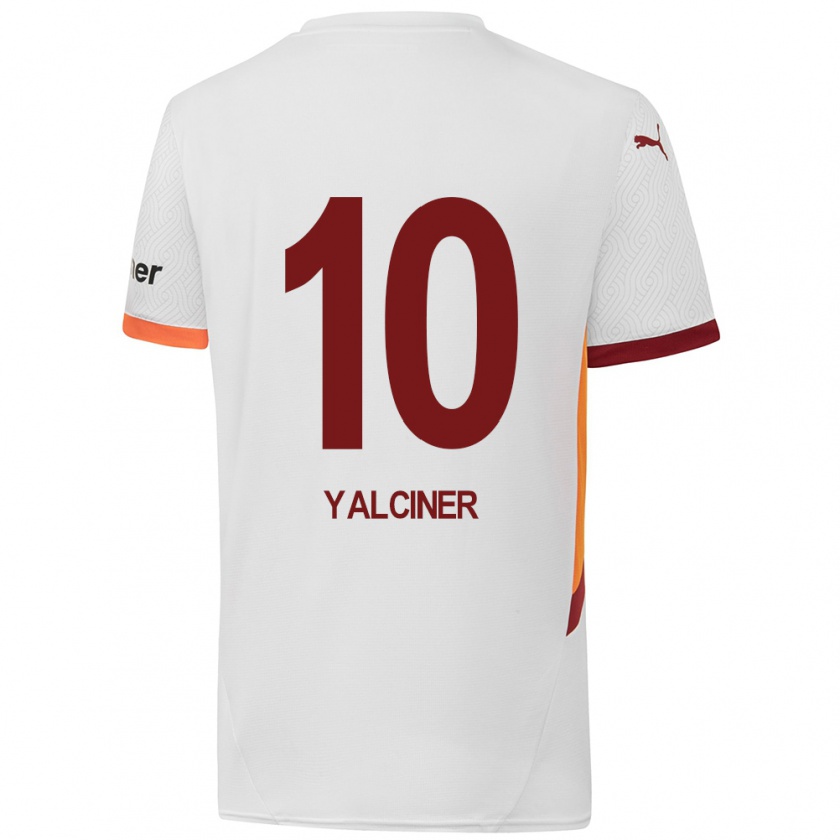 Kandiny Enfant Maillot İsmigül Yalçıner #10 Blanc Jaune Rouge Tenues Extérieur 2024/25 T-Shirt