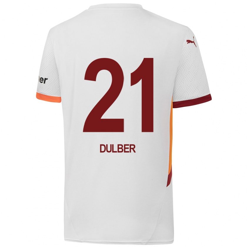 Kandiny Enfant Maillot Didem Dülber #21 Blanc Jaune Rouge Tenues Extérieur 2024/25 T-Shirt