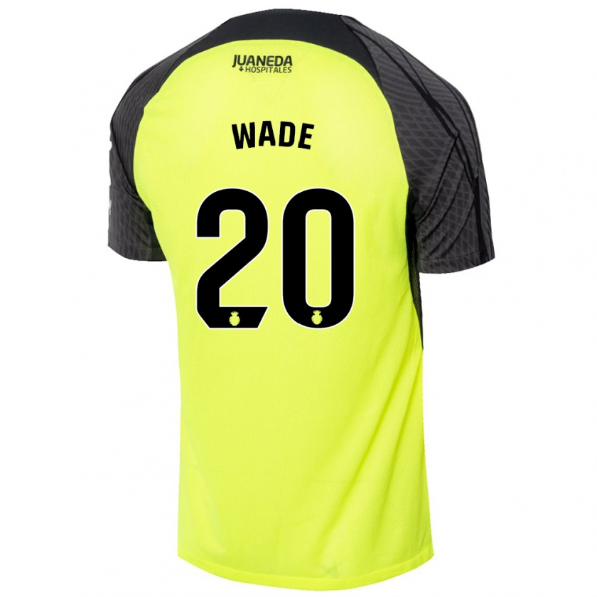 Kandiny Enfant Maillot Sebas Wade #20 Vert Fluo Noir Tenues Extérieur 2024/25 T-Shirt