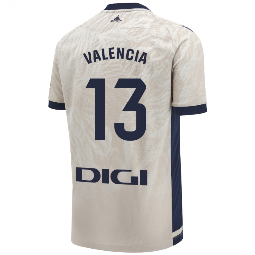 Kandiny Enfant Maillot Pablo Valencia #13 Gris Clair Tenues Extérieur 2024/25 T-Shirt