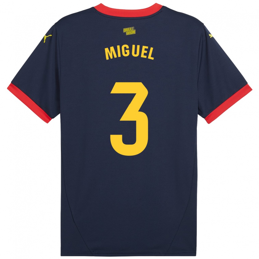 Kandiny Enfant Maillot Miguel Gutiérrez #3 Bleu Marine Rouge Tenues Extérieur 2024/25 T-Shirt