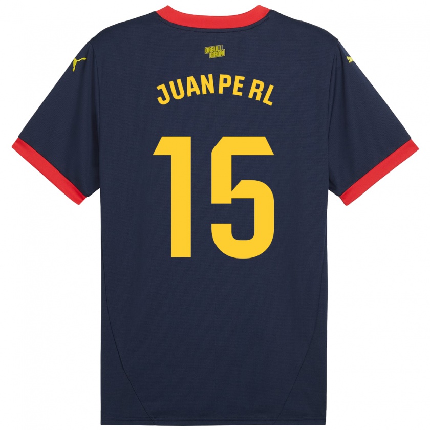 Kandiny Enfant Maillot Juanpe #15 Bleu Marine Rouge Tenues Extérieur 2024/25 T-Shirt