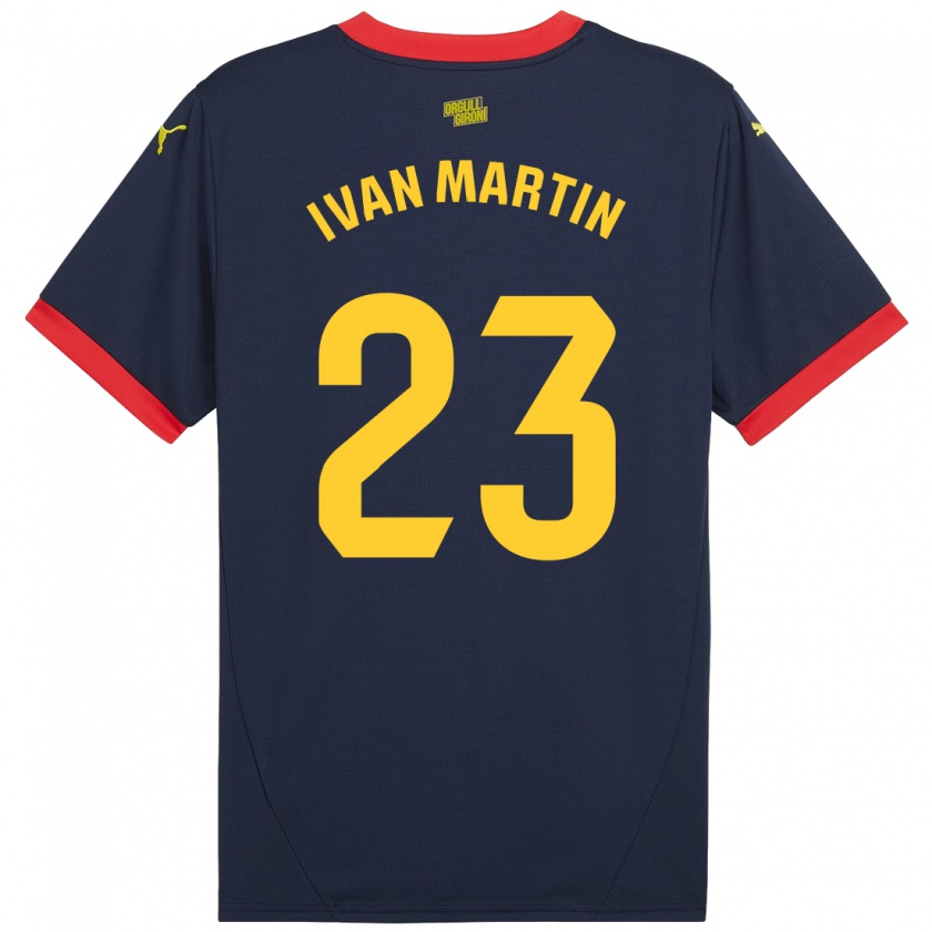 Kandiny Enfant Maillot Iván Martín #23 Bleu Marine Rouge Tenues Extérieur 2024/25 T-Shirt