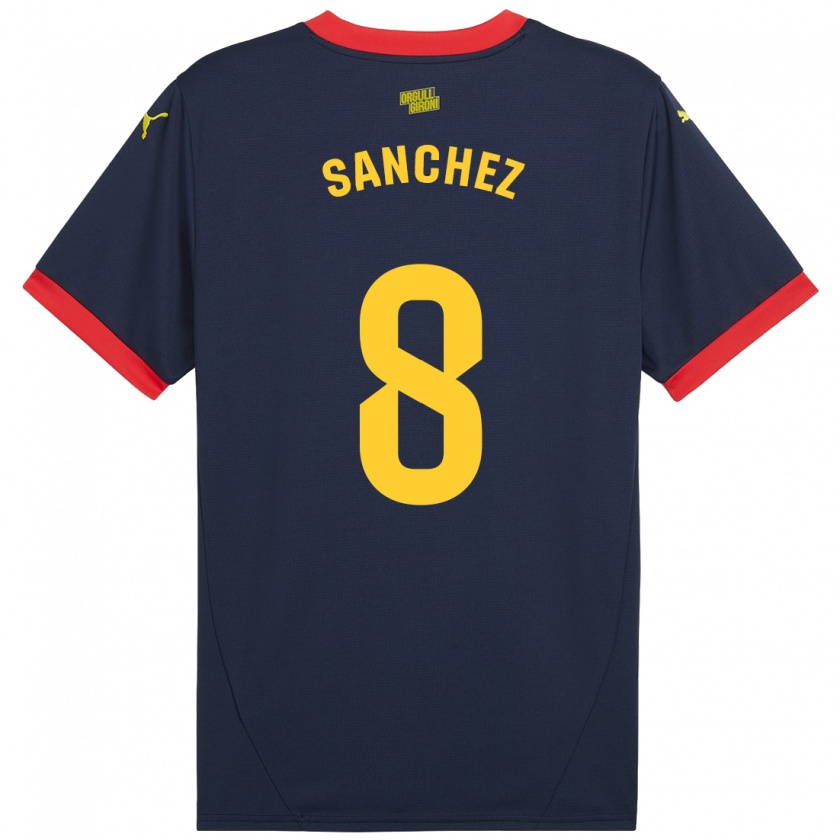 Kandiny Enfant Maillot Miguel Ángel Sánchez #8 Bleu Marine Rouge Tenues Extérieur 2024/25 T-Shirt