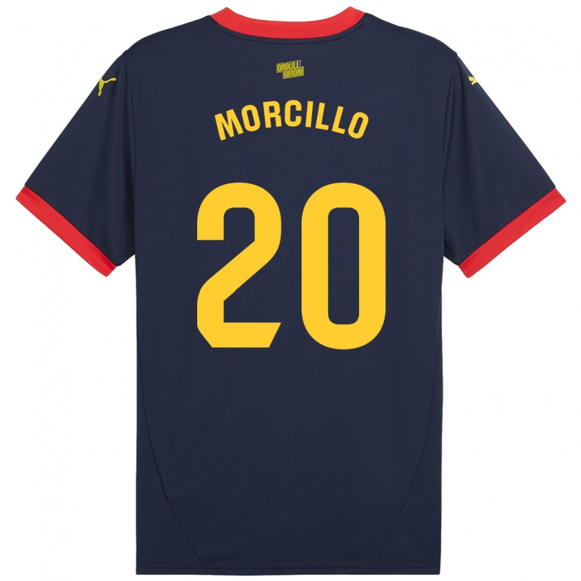 Kandiny Enfant Maillot Luis Morcillo #20 Bleu Marine Rouge Tenues Extérieur 2024/25 T-Shirt