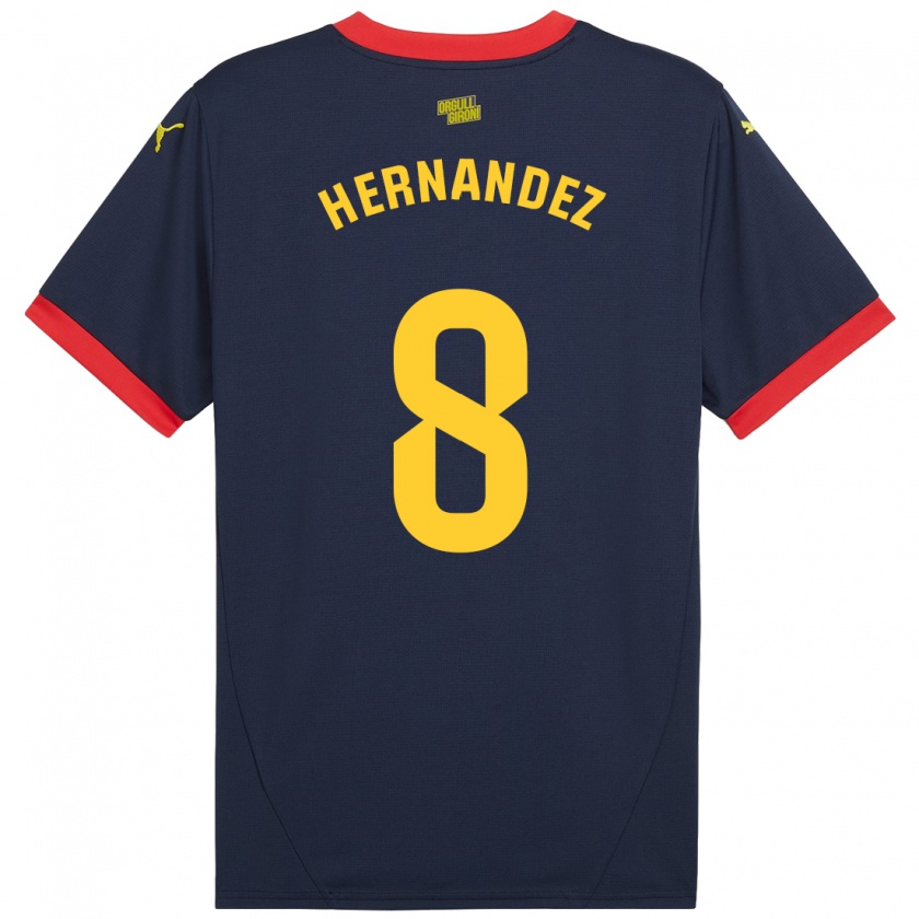 Kandiny Enfant Maillot Sofia Hernández #8 Bleu Marine Rouge Tenues Extérieur 2024/25 T-Shirt