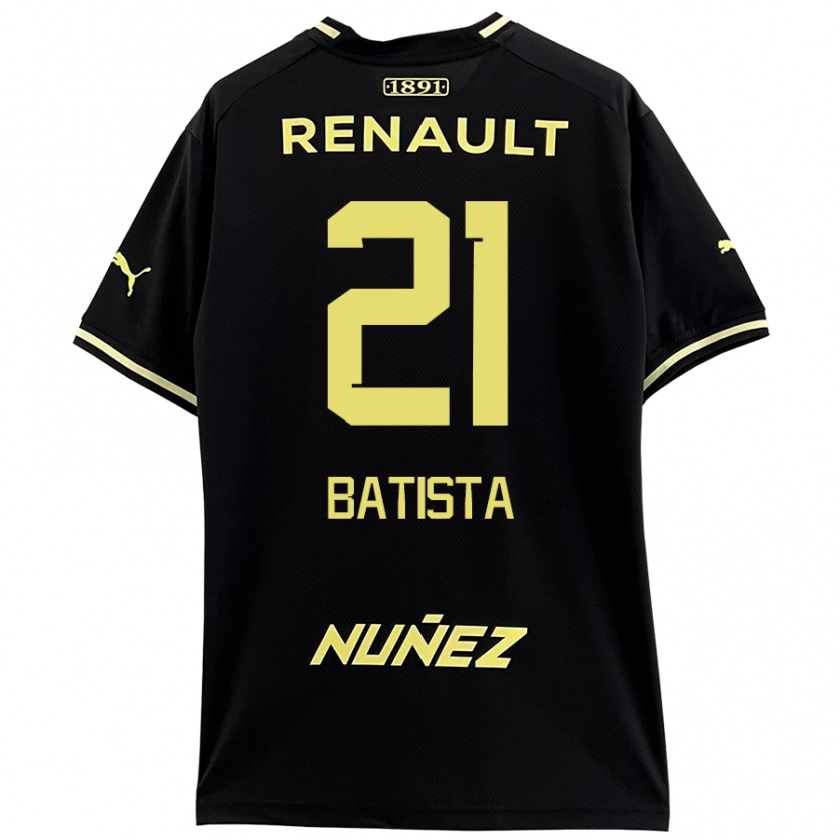 Kandiny Enfant Maillot Facundo Batista #21 Noir Jaune Tenues Extérieur 2024/25 T-Shirt