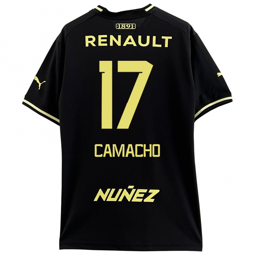 Kandiny Enfant Maillot Sebastián Camacho #17 Noir Jaune Tenues Extérieur 2024/25 T-Shirt