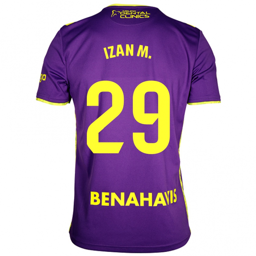 Kandiny Enfant Maillot Izan Merino #29 Violet Jaune Tenues Extérieur 2024/25 T-Shirt