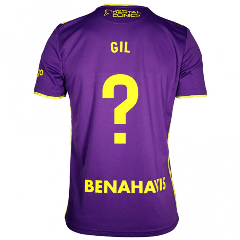 Kandiny Enfant Maillot José Gil #0 Violet Jaune Tenues Extérieur 2024/25 T-Shirt