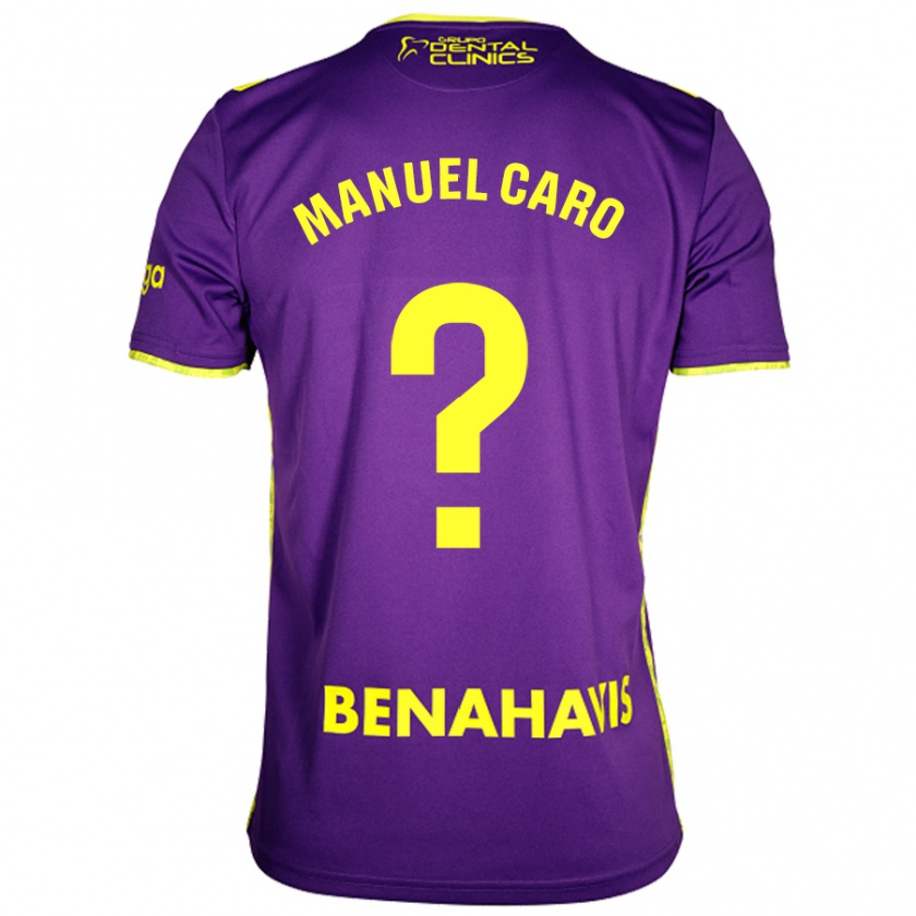 Kandiny Enfant Maillot José Manuel Caro #0 Violet Jaune Tenues Extérieur 2024/25 T-Shirt