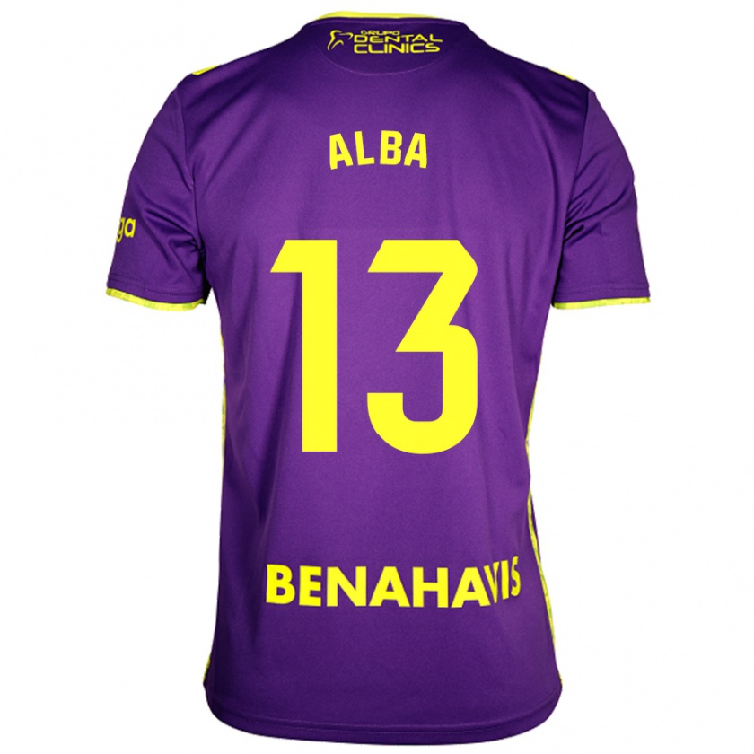 Kandiny Enfant Maillot Alba #13 Violet Jaune Tenues Extérieur 2024/25 T-Shirt