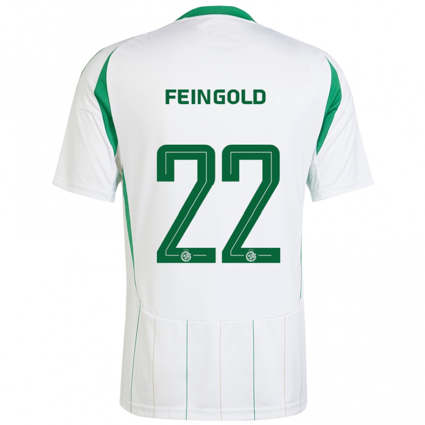 Kandiny Enfant Maillot Ilay Feingold #22 Blanc Vert Tenues Extérieur 2024/25 T-Shirt