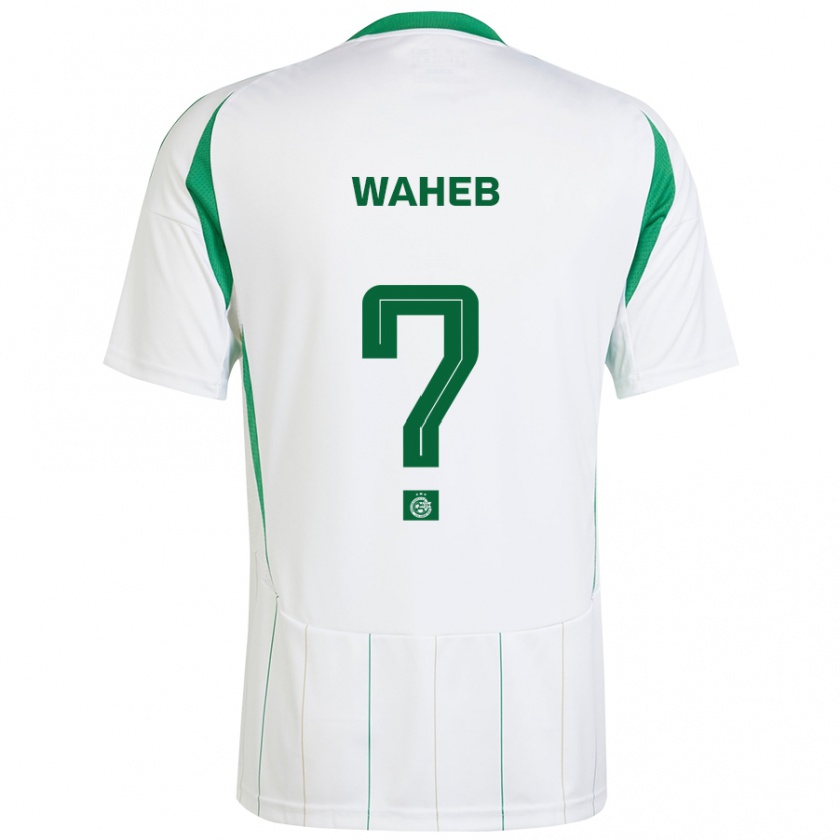 Kandiny Enfant Maillot Adir Waheb #0 Blanc Vert Tenues Extérieur 2024/25 T-Shirt