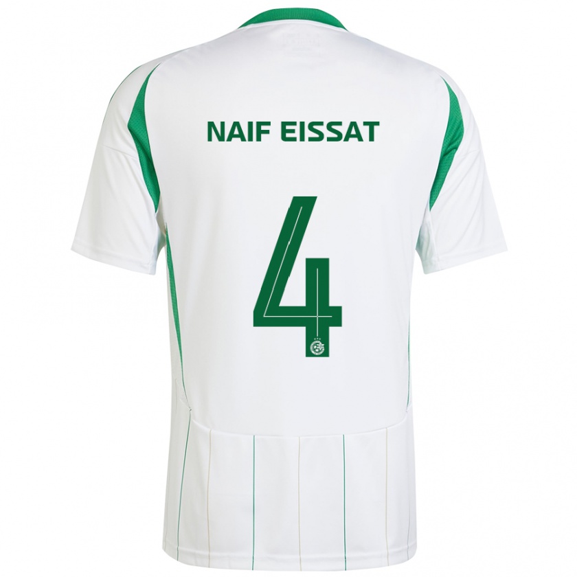 Kandiny Enfant Maillot Lisav Naif Eissat #4 Blanc Vert Tenues Extérieur 2024/25 T-Shirt