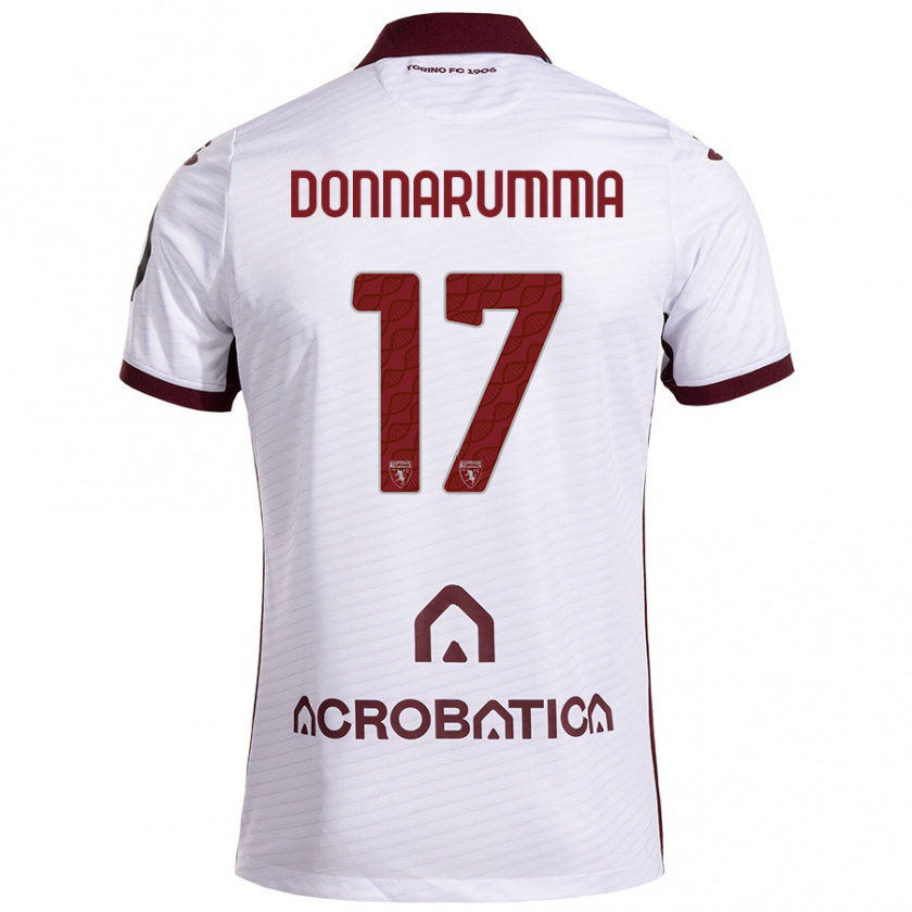 Kandiny Enfant Maillot Antonio Donnarumma #17 Blanc Marron Tenues Extérieur 2024/25 T-Shirt