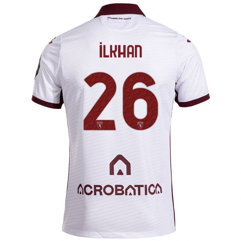 Kandiny Enfant Maillot Emirhan İlkhan #26 Blanc Marron Tenues Extérieur 2024/25 T-Shirt