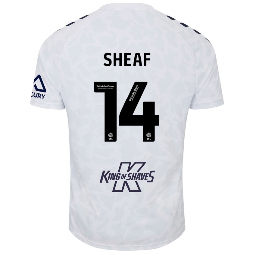 Kandiny Enfant Maillot Ben Sheaf #14 Blanc Tenues Extérieur 2024/25 T-Shirt